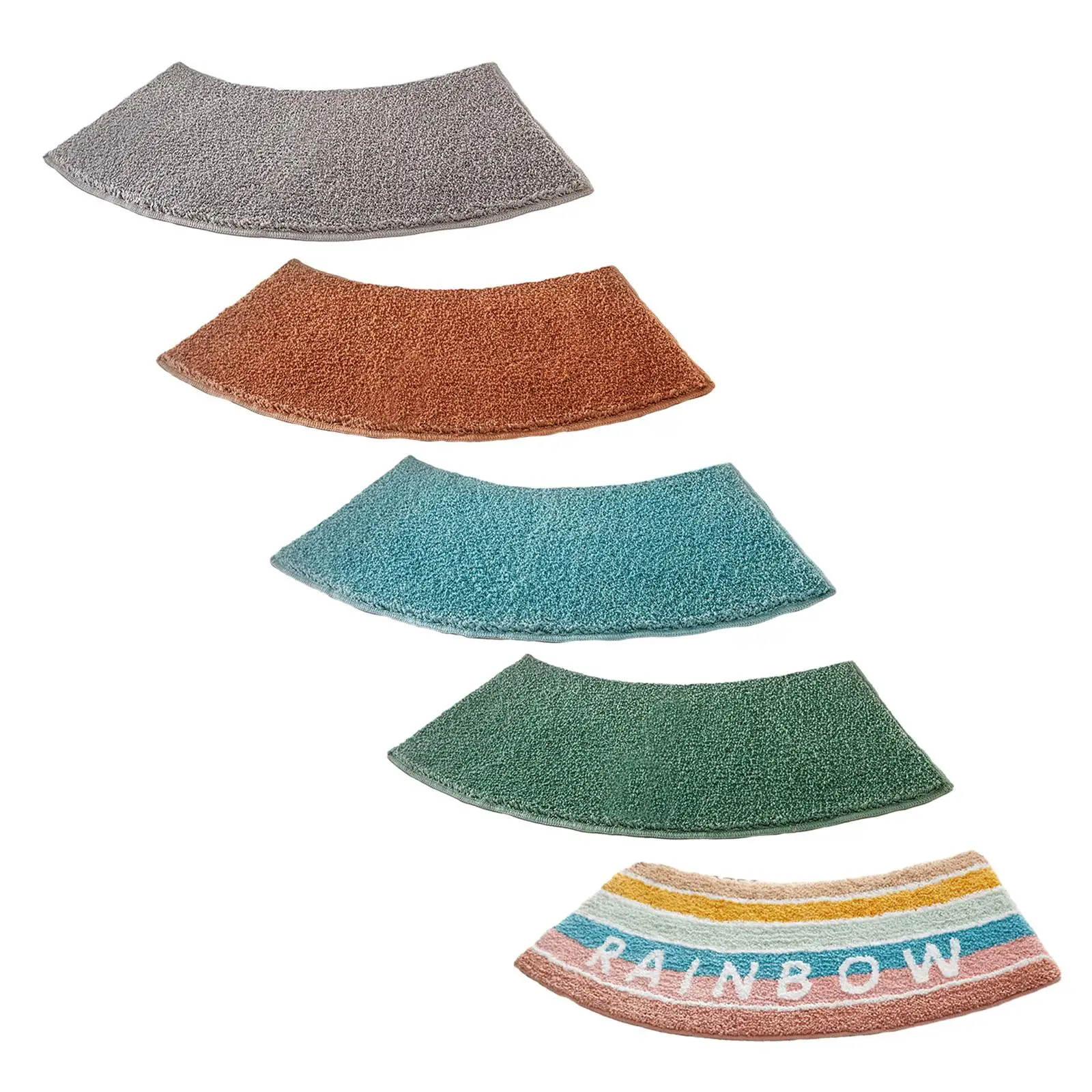 Bamboo Bath Mat - Tappetino curvo per doccia, tappeto per